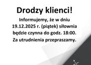 Drodzy klienci!