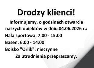Drodzy klienci!
