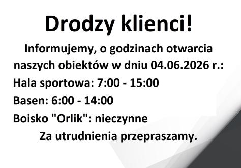 Drodzy klienci!