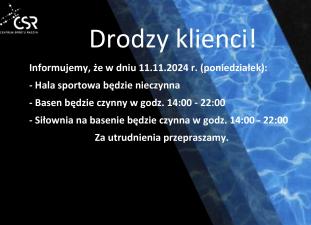 Drodzy klienci!