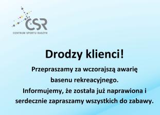 Drodzy klienci!