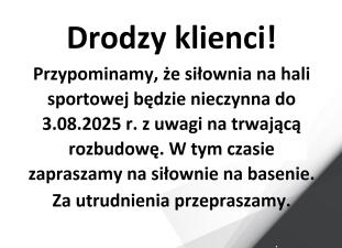 Drodzy klienci!