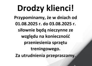 Drodzy klienci!