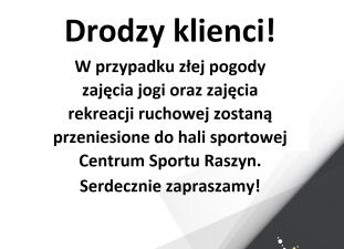 Drodzy klienci!