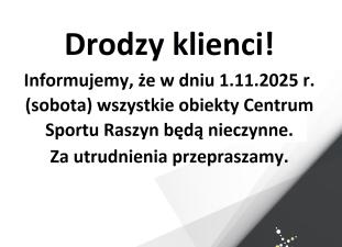 Drodzy klienci!