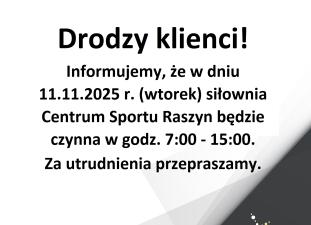 Drodzy klienci!