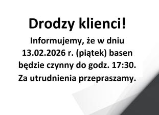 Drodzy klienci!