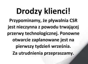 Drodzy klienci!