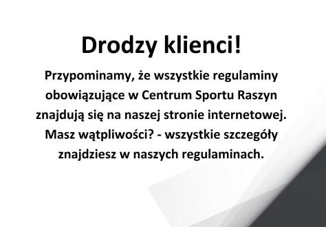 Drodzy klienci!