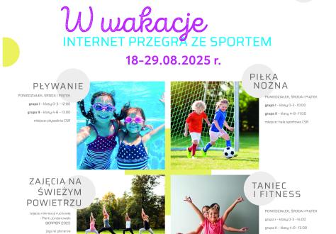 Przypominamy o wakacyjnych zajęciach sportowych!