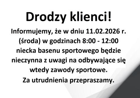 Drodzy klienci!
