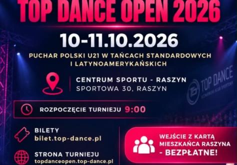 Międzynarodowy Festiwal Tańca Sportowego Top Dance Open 2026!